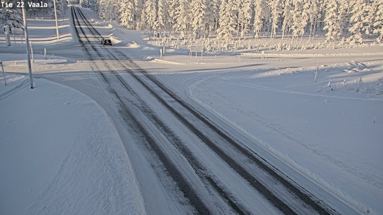 Weather Camera Image Road 22 Vaala, Vaala, Pohjois-Pohjanmaa