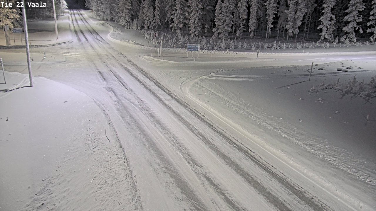 Weather Camera Image Väg 22 Vaala, Vaala, Pohjois-Pohjanmaa