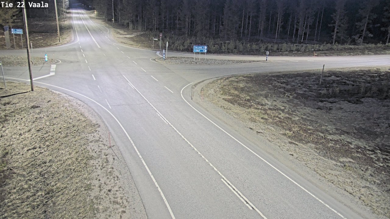 Weather Camera Image Väg 22 Vaala, Vaala, Pohjois-Pohjanmaa