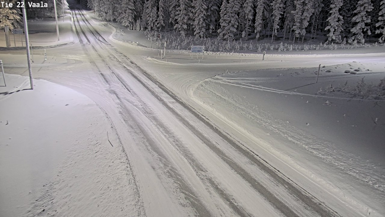 Weather Camera Image Road 22 Vaala, Vaala, Pohjois-Pohjanmaa