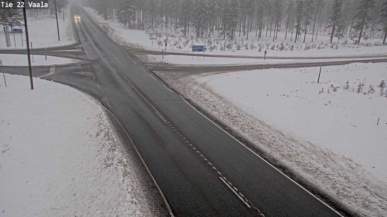 Weather Camera Image Road 22 Vaala, Vaala, Pohjois-Pohjanmaa