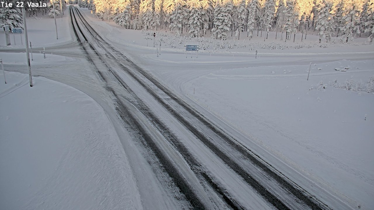 Weather Camera Image Road 22 Vaala, Vaala, Pohjois-Pohjanmaa
