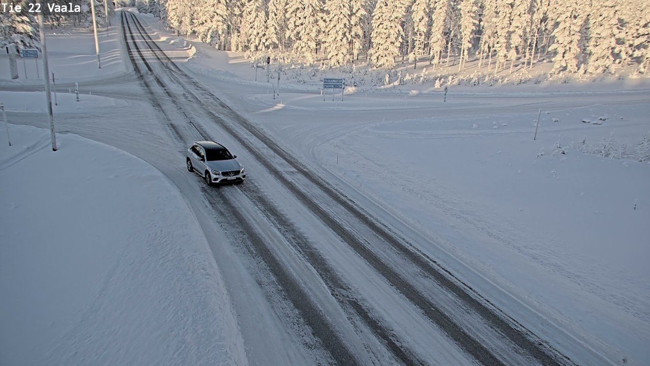 Weather Camera Image Road 22 Vaala, Vaala, Pohjois-Pohjanmaa
