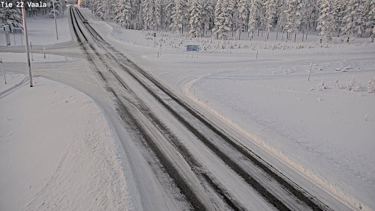 Weather Camera Image Road 22 Vaala, Vaala, Pohjois-Pohjanmaa