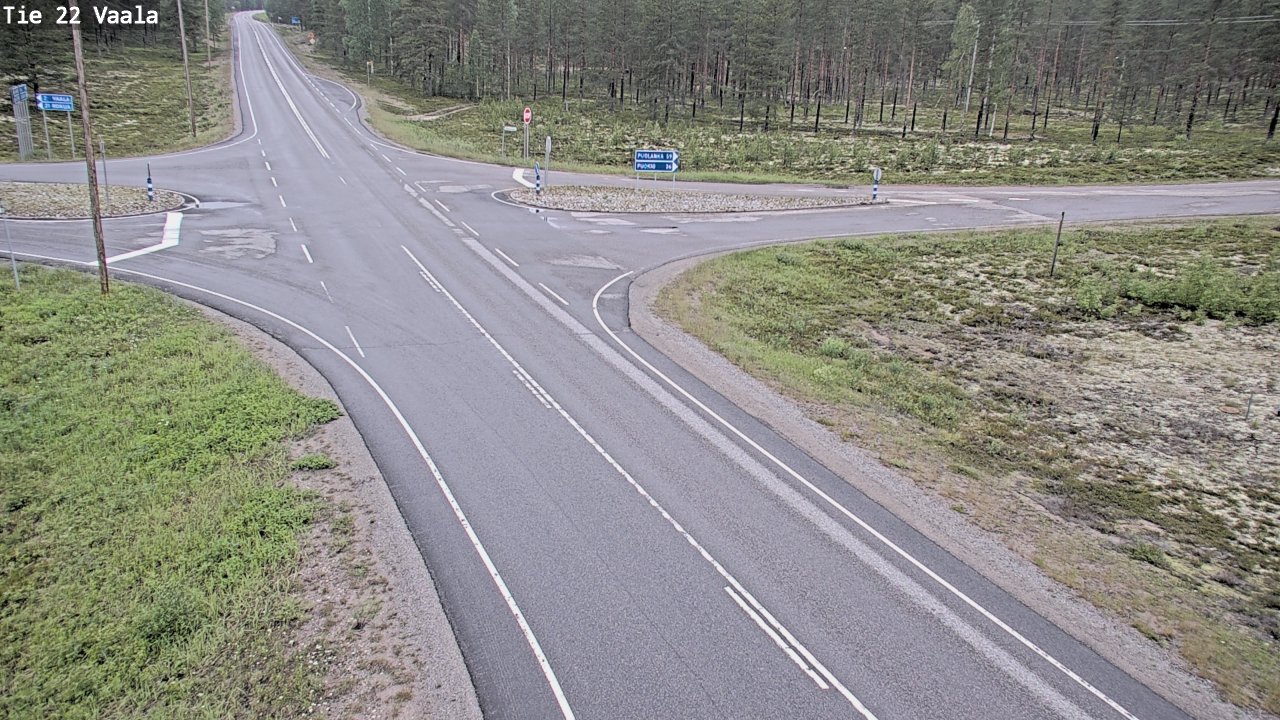 Weather Camera Image Road 22 Vaala, Vaala, Pohjois-Pohjanmaa