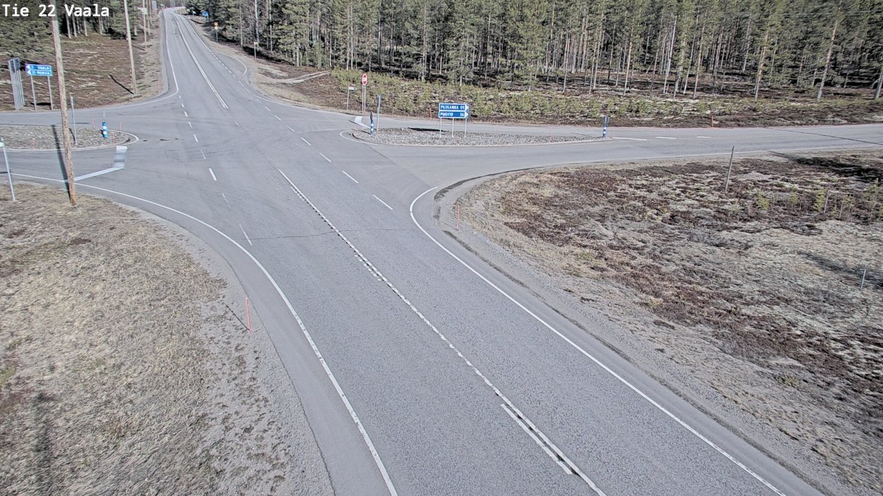Weather Camera Image Väg 22 Vaala, Vaala, Pohjois-Pohjanmaa