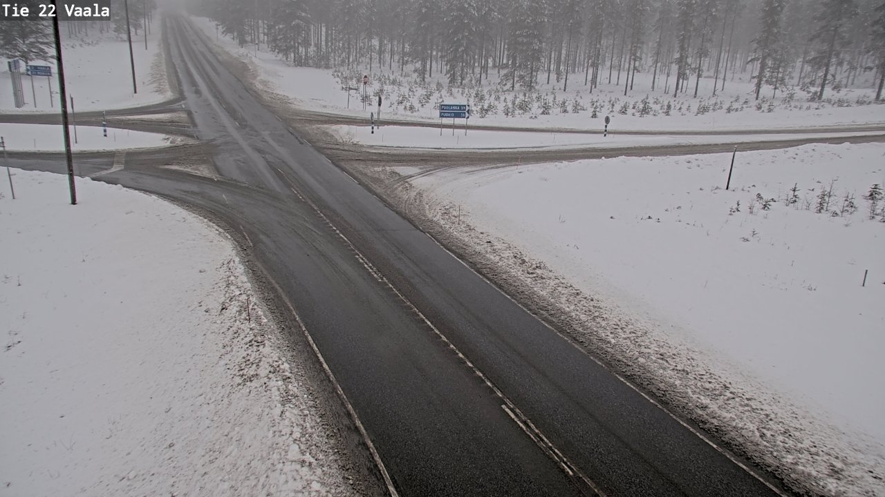 Weather Camera Image Road 22 Vaala, Vaala, Pohjois-Pohjanmaa