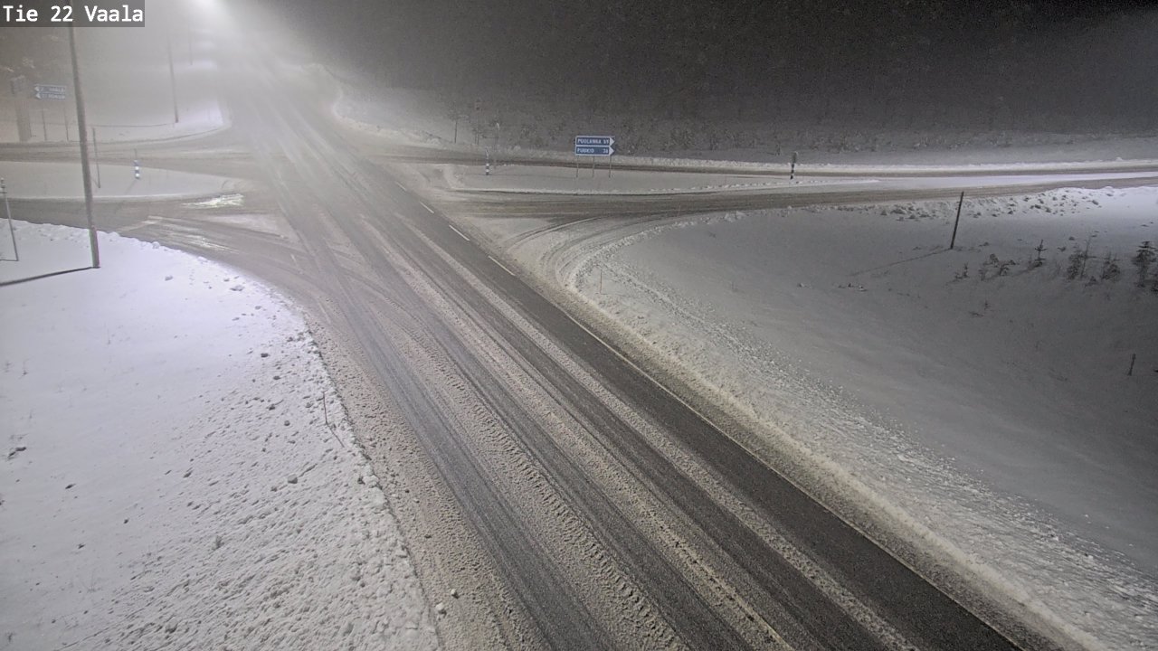 Weather Camera Image Road 22 Vaala, Vaala, Pohjois-Pohjanmaa