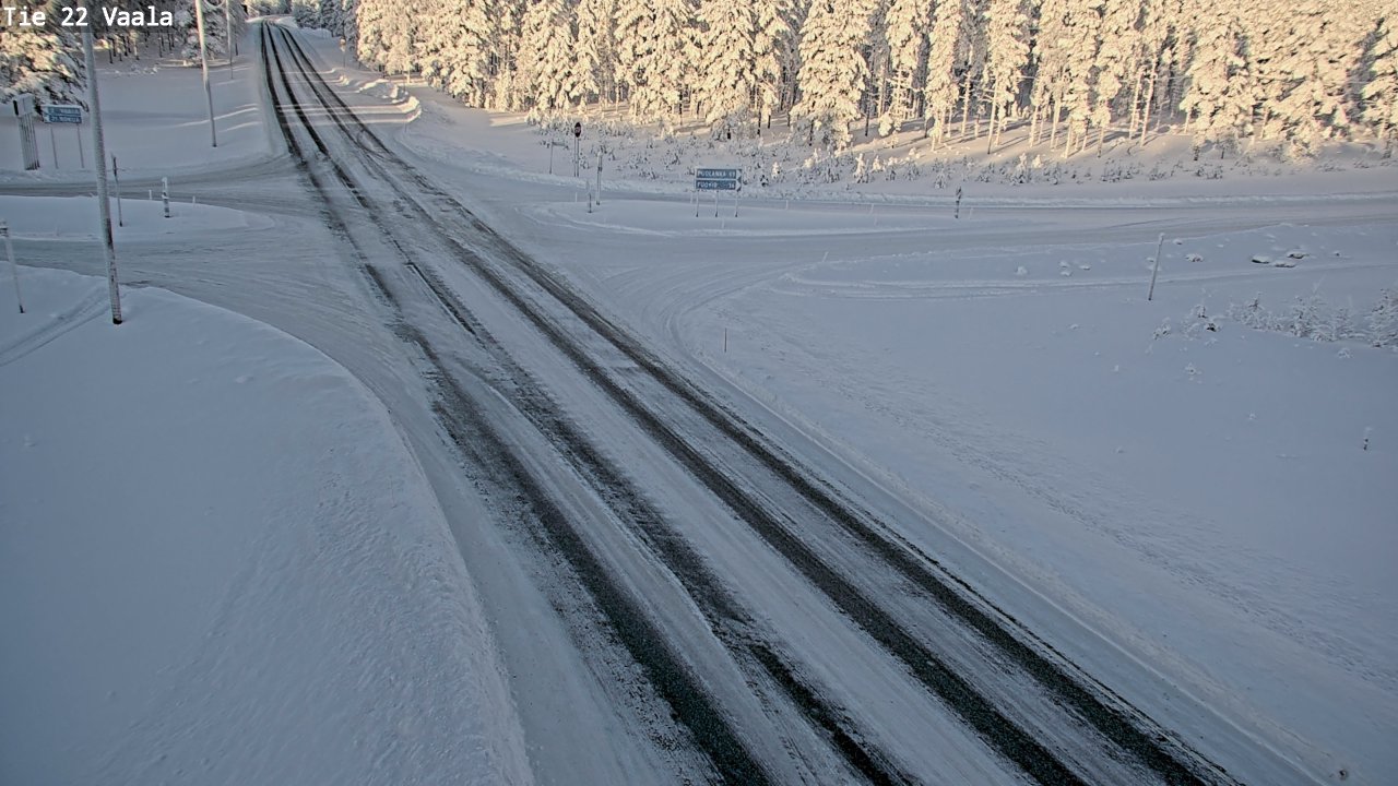Weather Camera Image Road 22 Vaala, Vaala, Pohjois-Pohjanmaa