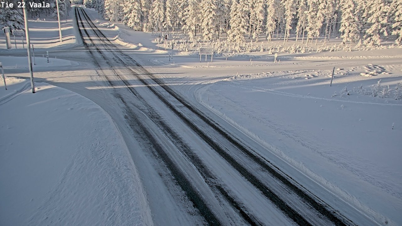 Weather Camera Image Road 22 Vaala, Vaala, Pohjois-Pohjanmaa