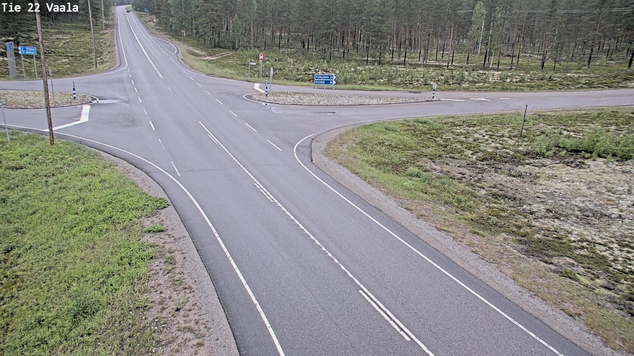 Weather Camera Image Väg 22 Vaala, Vaala, Pohjois-Pohjanmaa