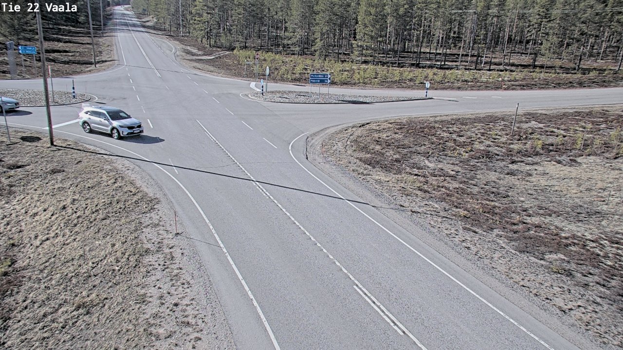Weather Camera Image Väg 22 Vaala, Vaala, Pohjois-Pohjanmaa
