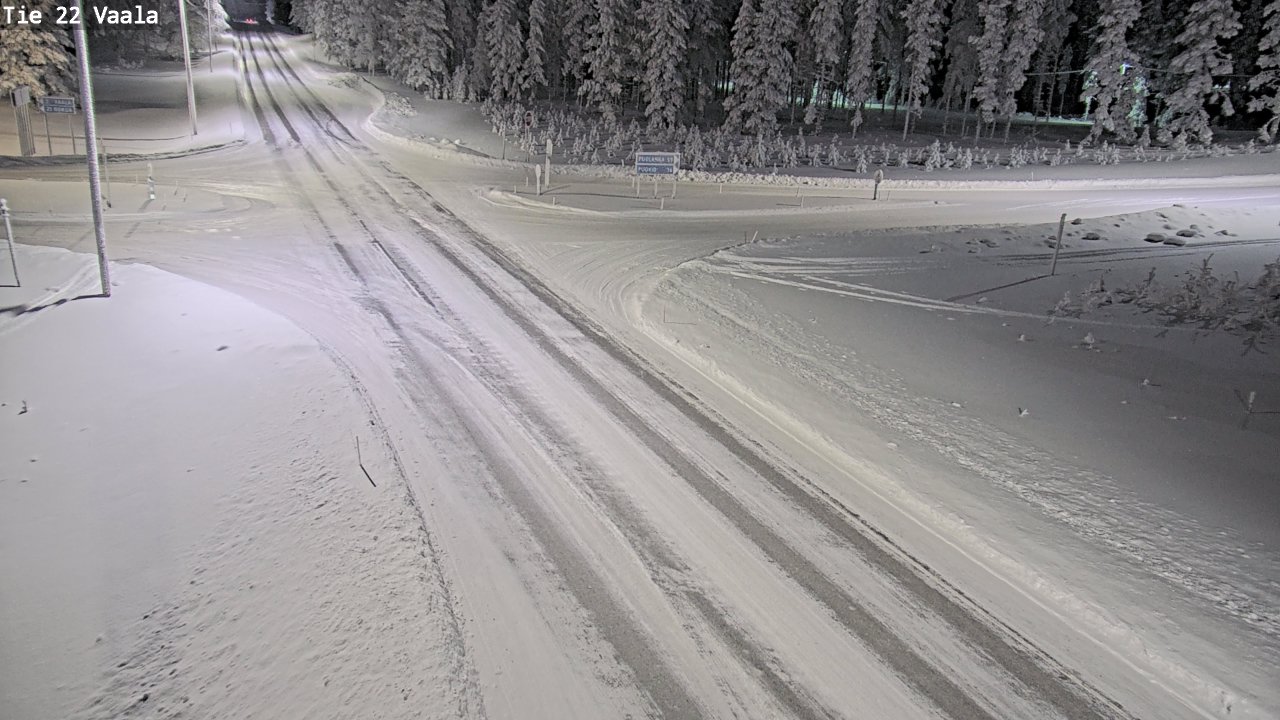 Weather Camera Image Road 22 Vaala, Vaala, Pohjois-Pohjanmaa