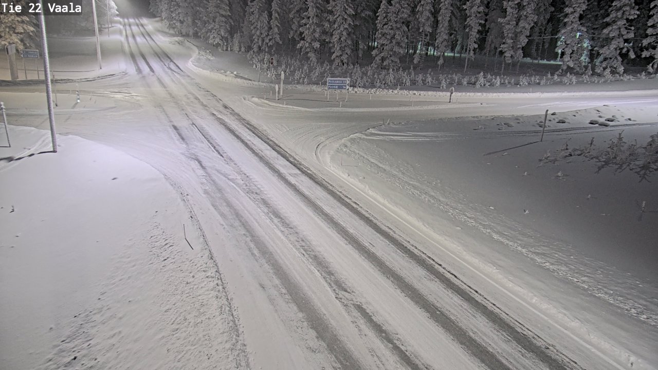 Weather Camera Image Väg 22 Vaala, Vaala, Pohjois-Pohjanmaa