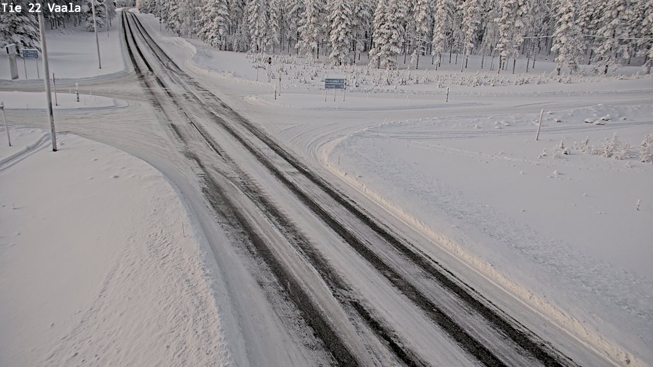 Weather Camera Image Road 22 Vaala, Vaala, Pohjois-Pohjanmaa