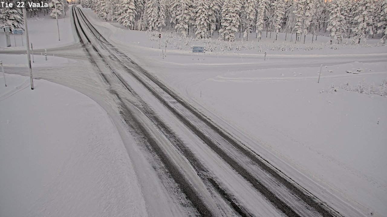 Weather Camera Image Road 22 Vaala, Vaala, Pohjois-Pohjanmaa