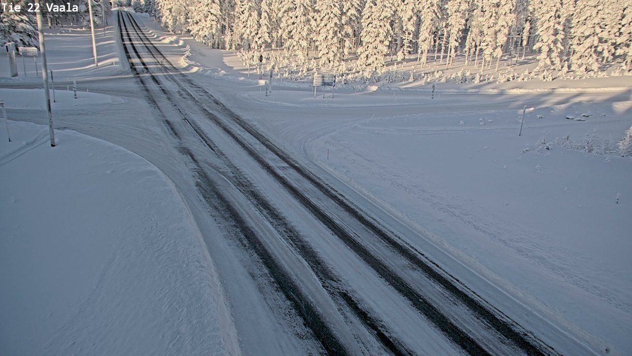 Weather Camera Image Road 22 Vaala, Vaala, Pohjois-Pohjanmaa