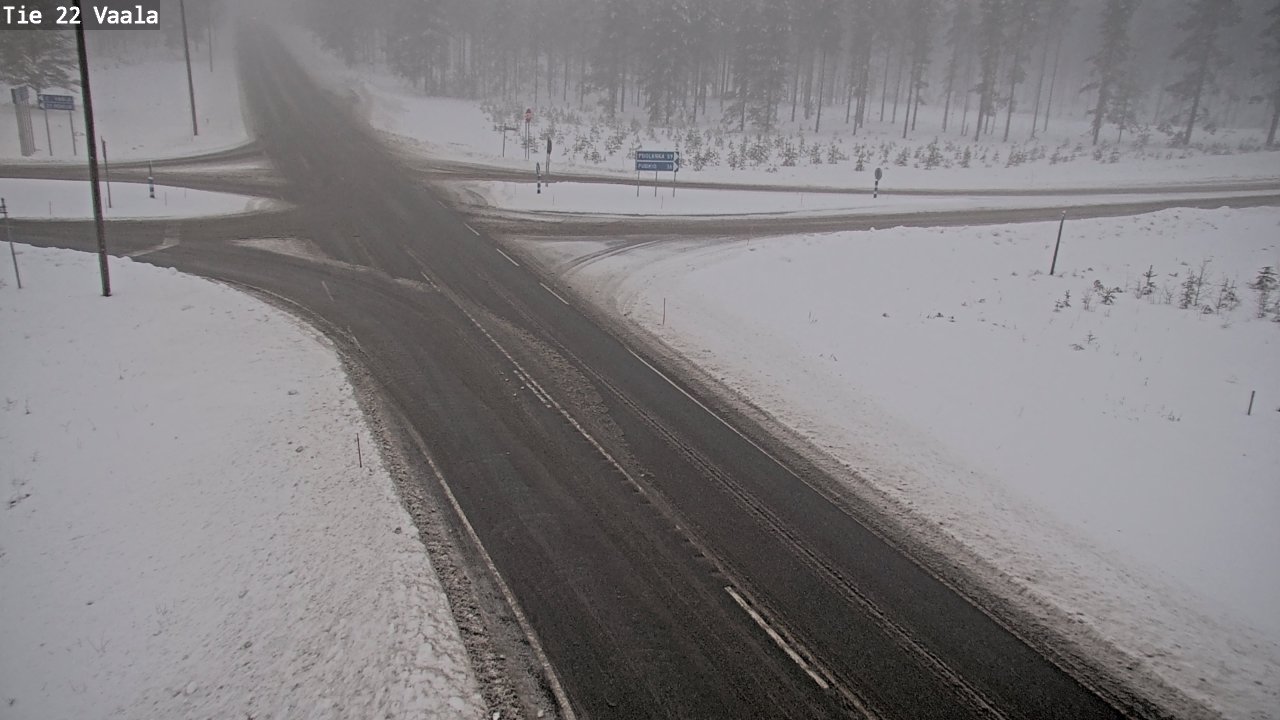 Weather Camera Image Road 22 Vaala, Vaala, Pohjois-Pohjanmaa