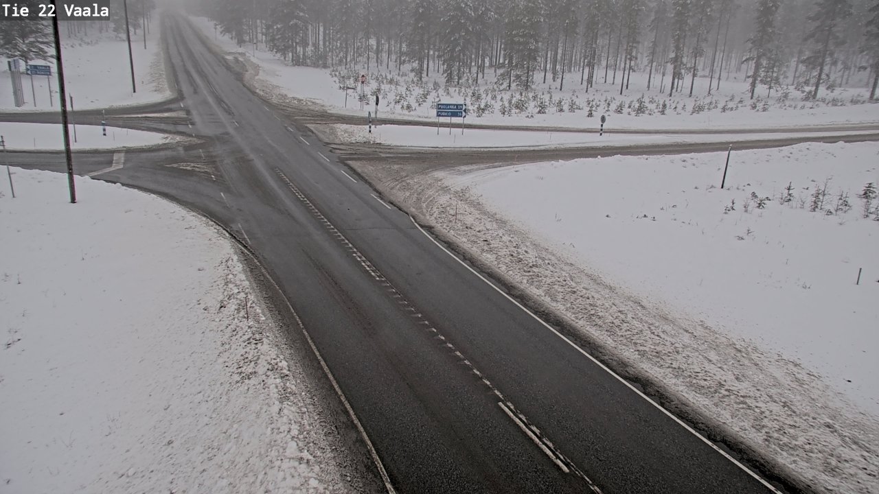 Weather Camera Image Road 22 Vaala, Vaala, Pohjois-Pohjanmaa