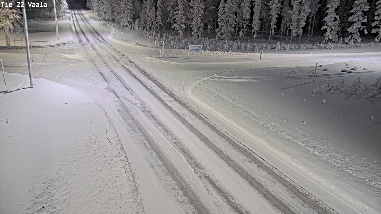 Weather Camera Image Road 22 Vaala, Vaala, Pohjois-Pohjanmaa