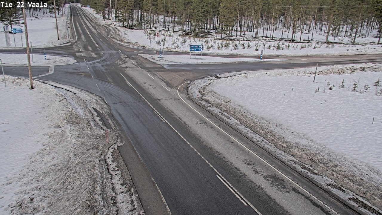 Weather Camera Image Väg 22 Vaala, Vaala, Pohjois-Pohjanmaa