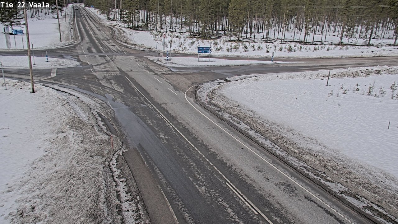 Weather Camera Image Väg 22 Vaala, Vaala, Pohjois-Pohjanmaa