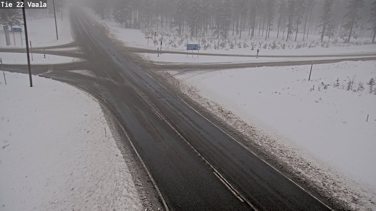 Weather Camera Image Road 22 Vaala, Vaala, Pohjois-Pohjanmaa