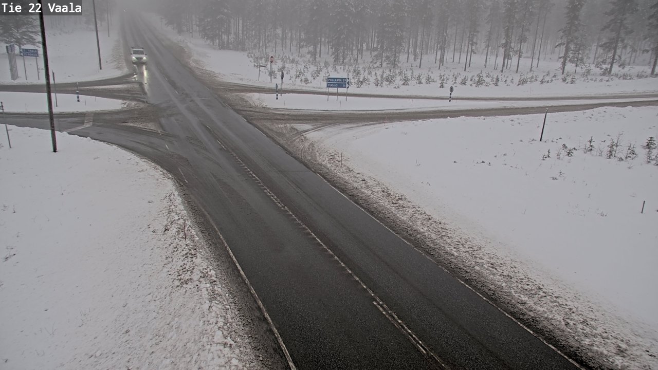 Weather Camera Image Road 22 Vaala, Vaala, Pohjois-Pohjanmaa