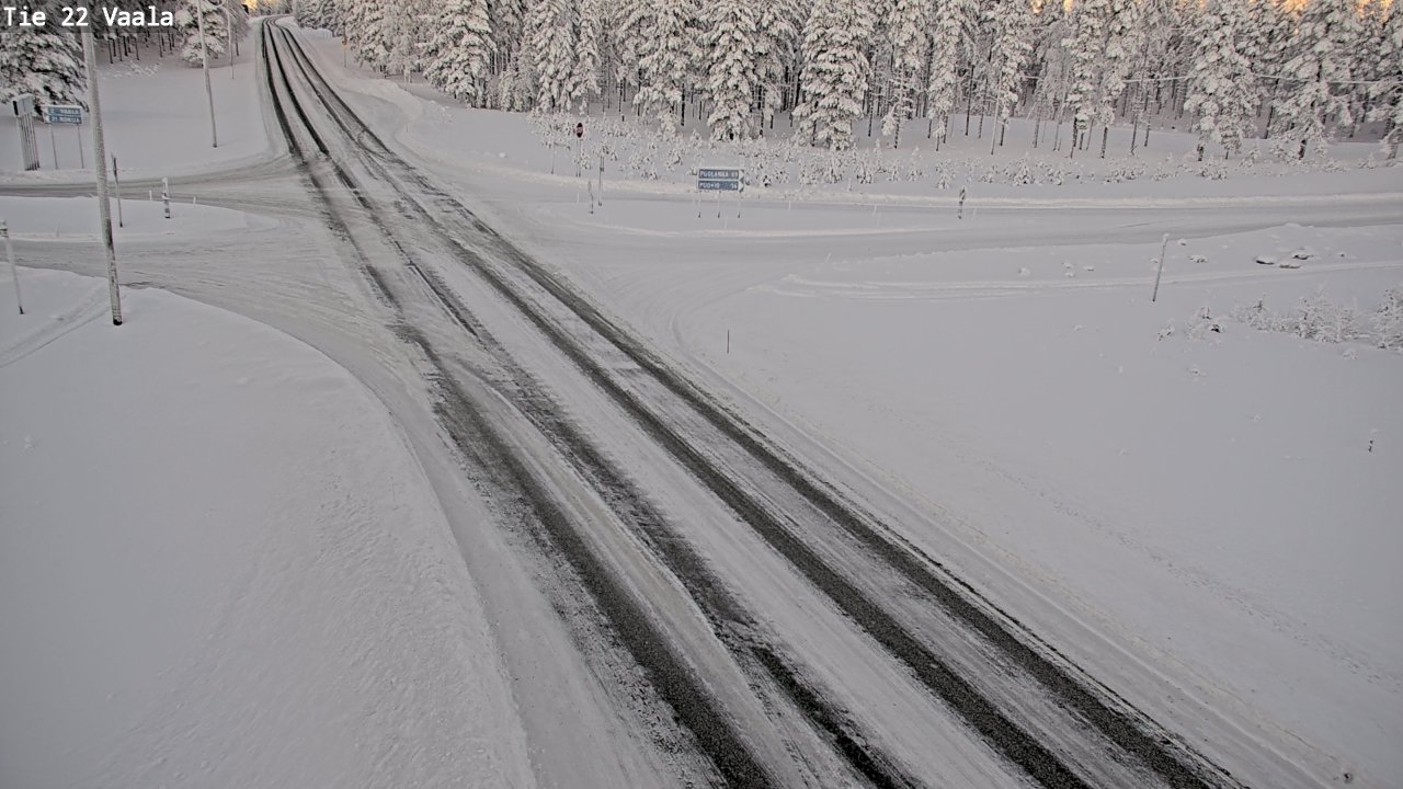 Weather Camera Image Road 22 Vaala, Vaala, Pohjois-Pohjanmaa