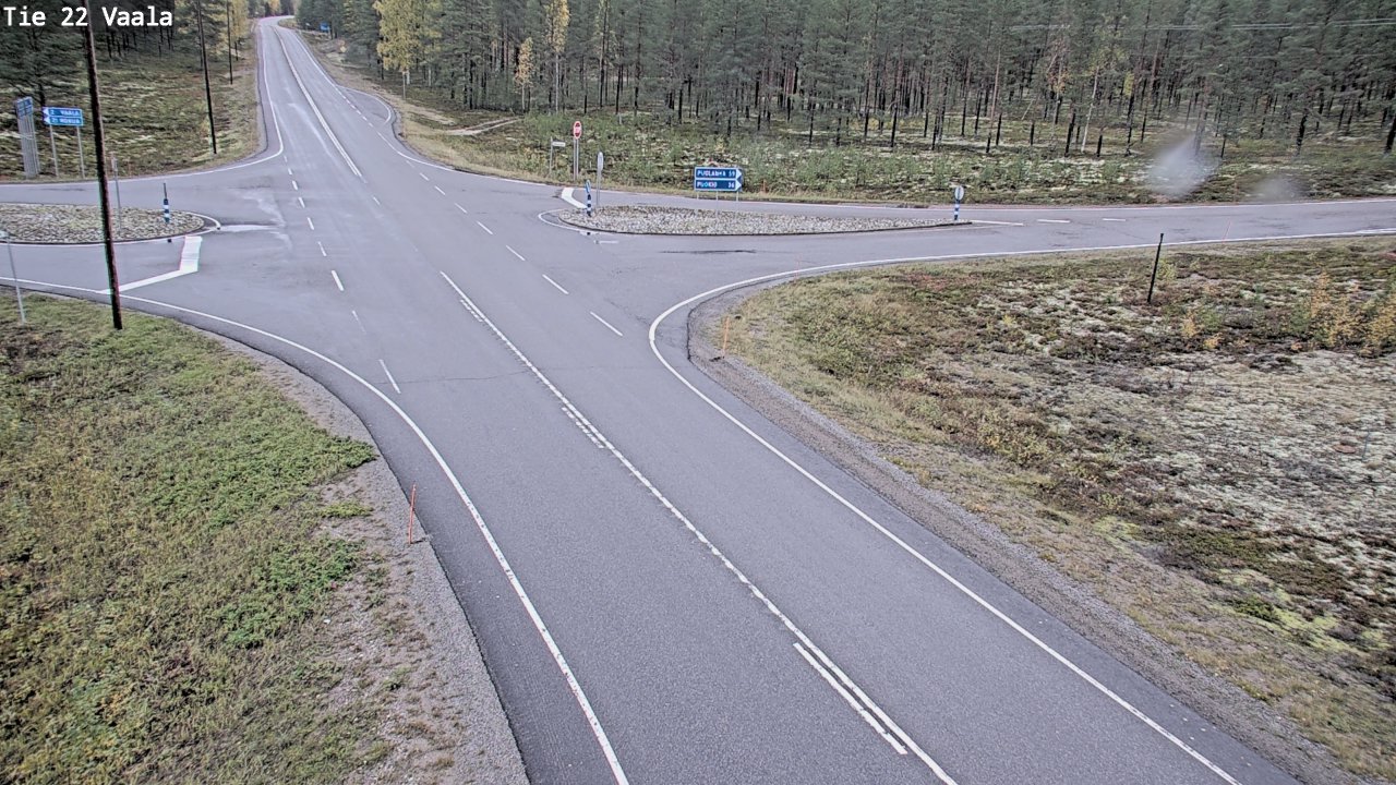 Weather Camera Image Road 22 Vaala, Vaala, Pohjois-Pohjanmaa