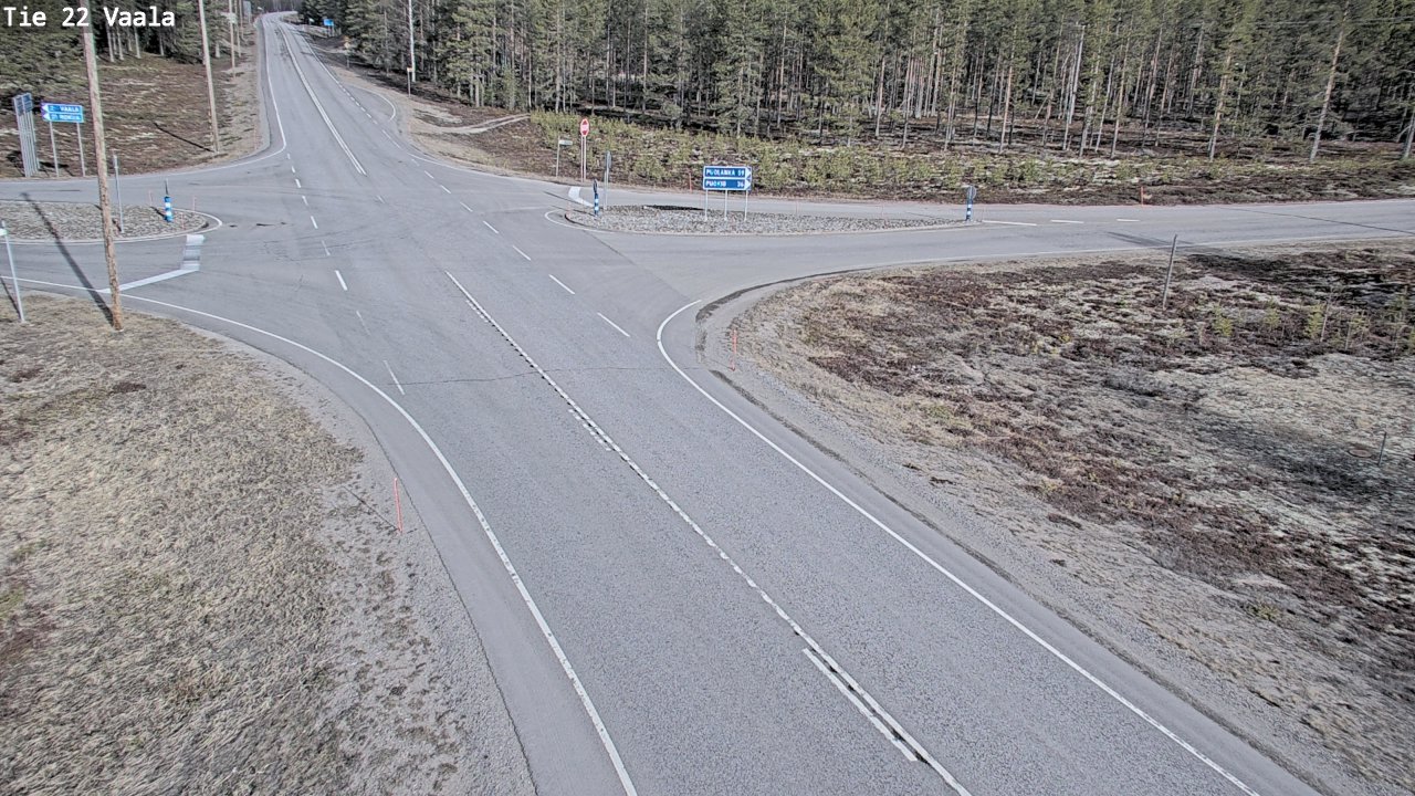 Weather Camera Image Väg 22 Vaala, Vaala, Pohjois-Pohjanmaa