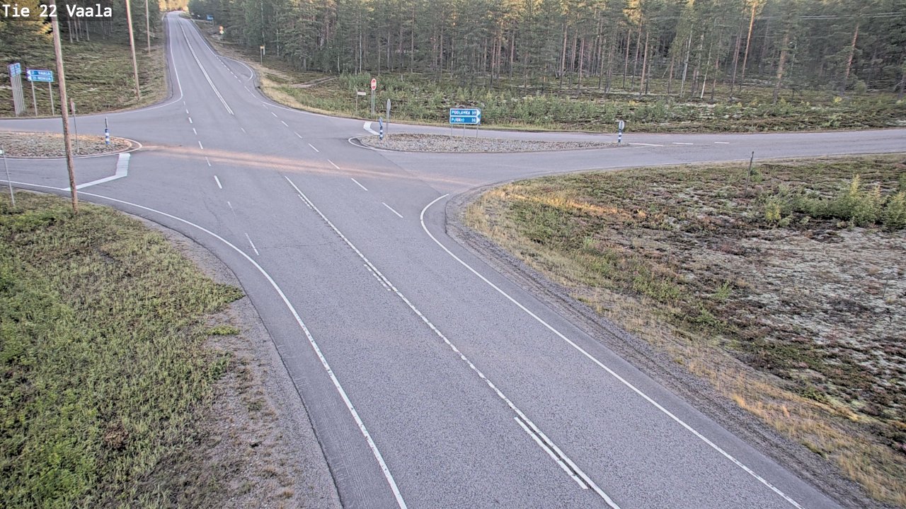 Weather Camera Image Road 22 Vaala, Vaala, Pohjois-Pohjanmaa