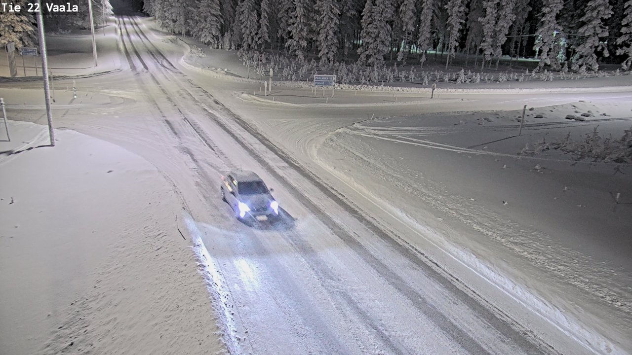 Weather Camera Image Road 22 Vaala, Vaala, Pohjois-Pohjanmaa