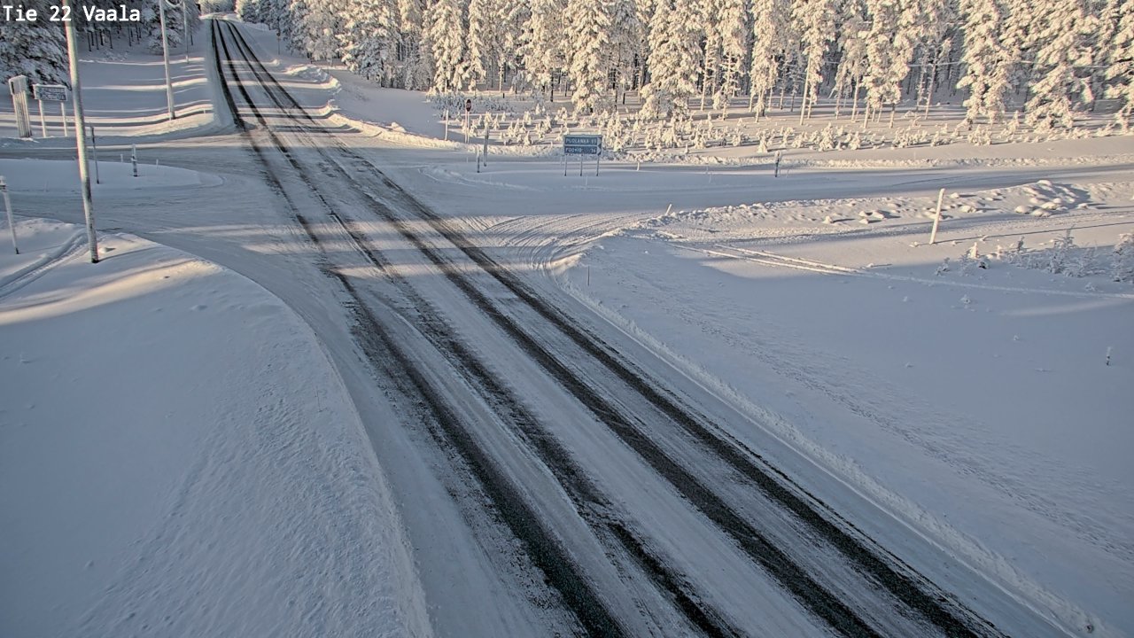 Weather Camera Image Road 22 Vaala, Vaala, Pohjois-Pohjanmaa