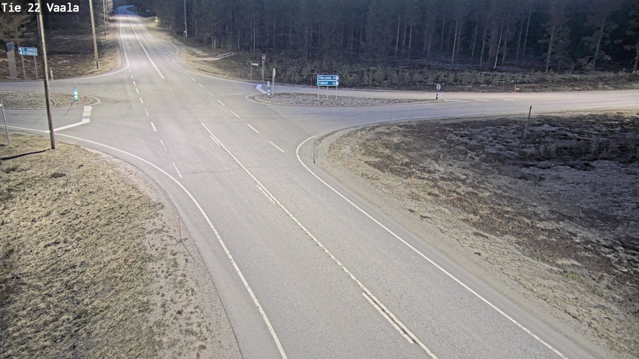 Weather Camera Image Väg 22 Vaala, Vaala, Pohjois-Pohjanmaa