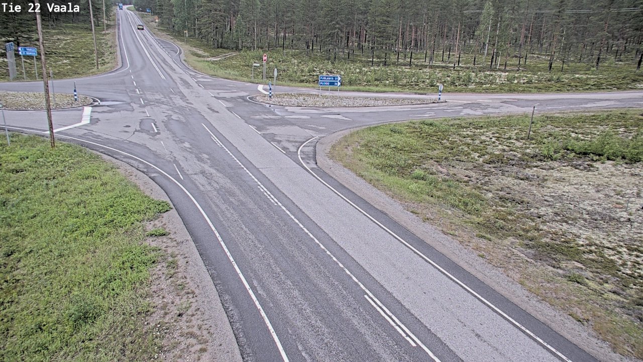 Weather Camera Image Road 22 Vaala, Vaala, Pohjois-Pohjanmaa