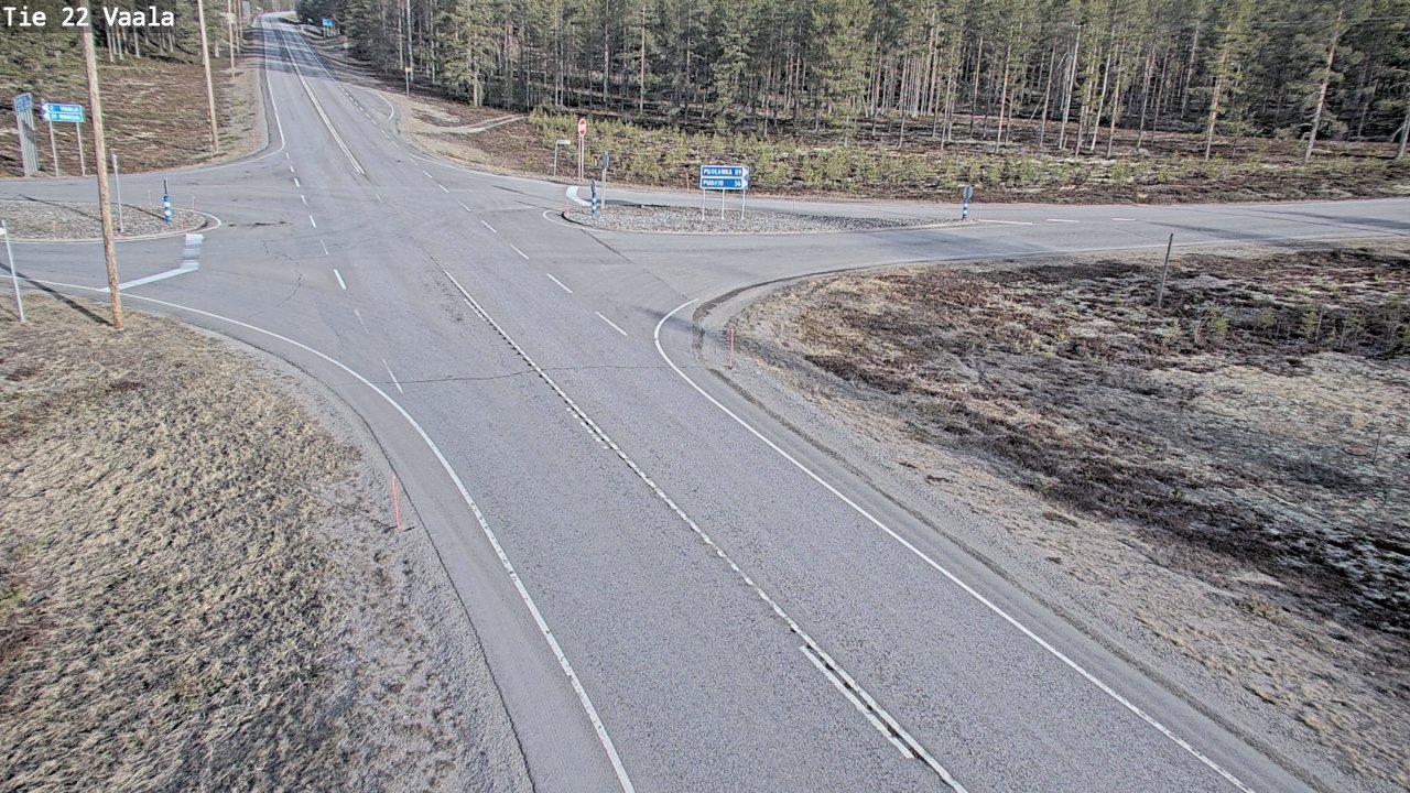 Weather Camera Image Väg 22 Vaala, Vaala, Pohjois-Pohjanmaa