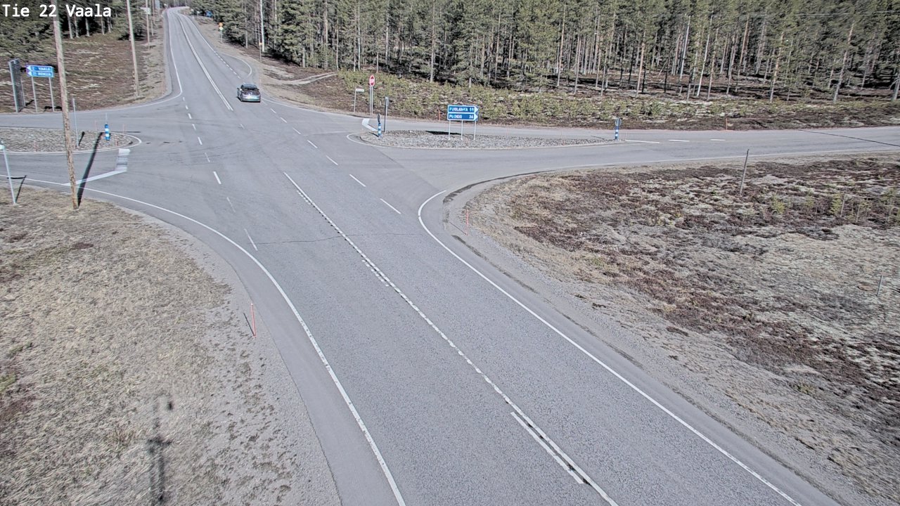 Weather Camera Image Väg 22 Vaala, Vaala, Pohjois-Pohjanmaa