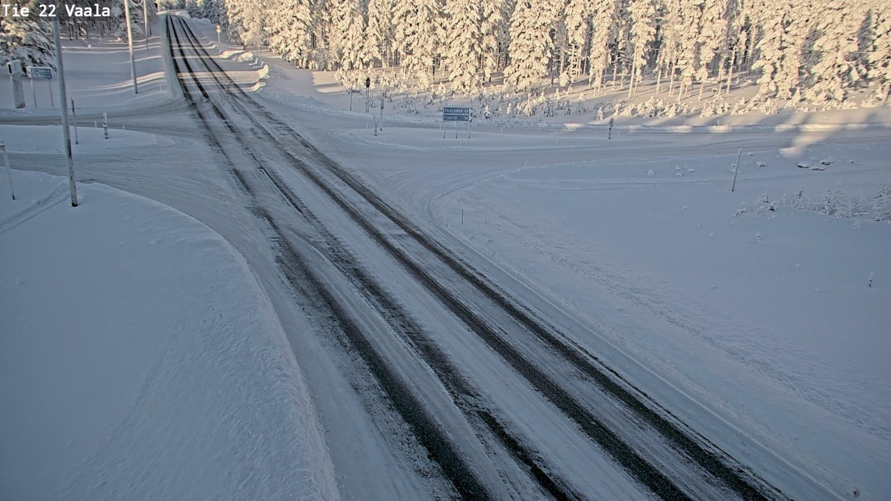 Weather Camera Image Road 22 Vaala, Vaala, Pohjois-Pohjanmaa