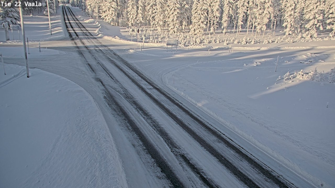 Weather Camera Image Road 22 Vaala, Vaala, Pohjois-Pohjanmaa