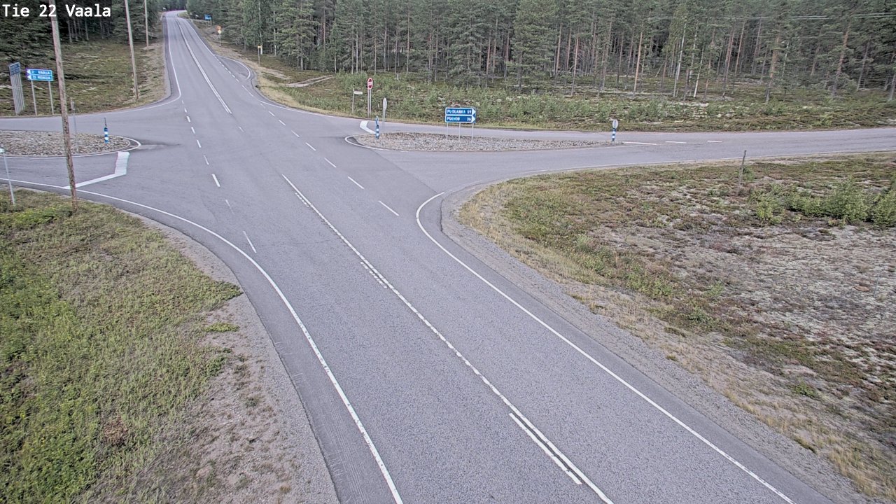 Weather Camera Image Road 22 Vaala, Vaala, Pohjois-Pohjanmaa