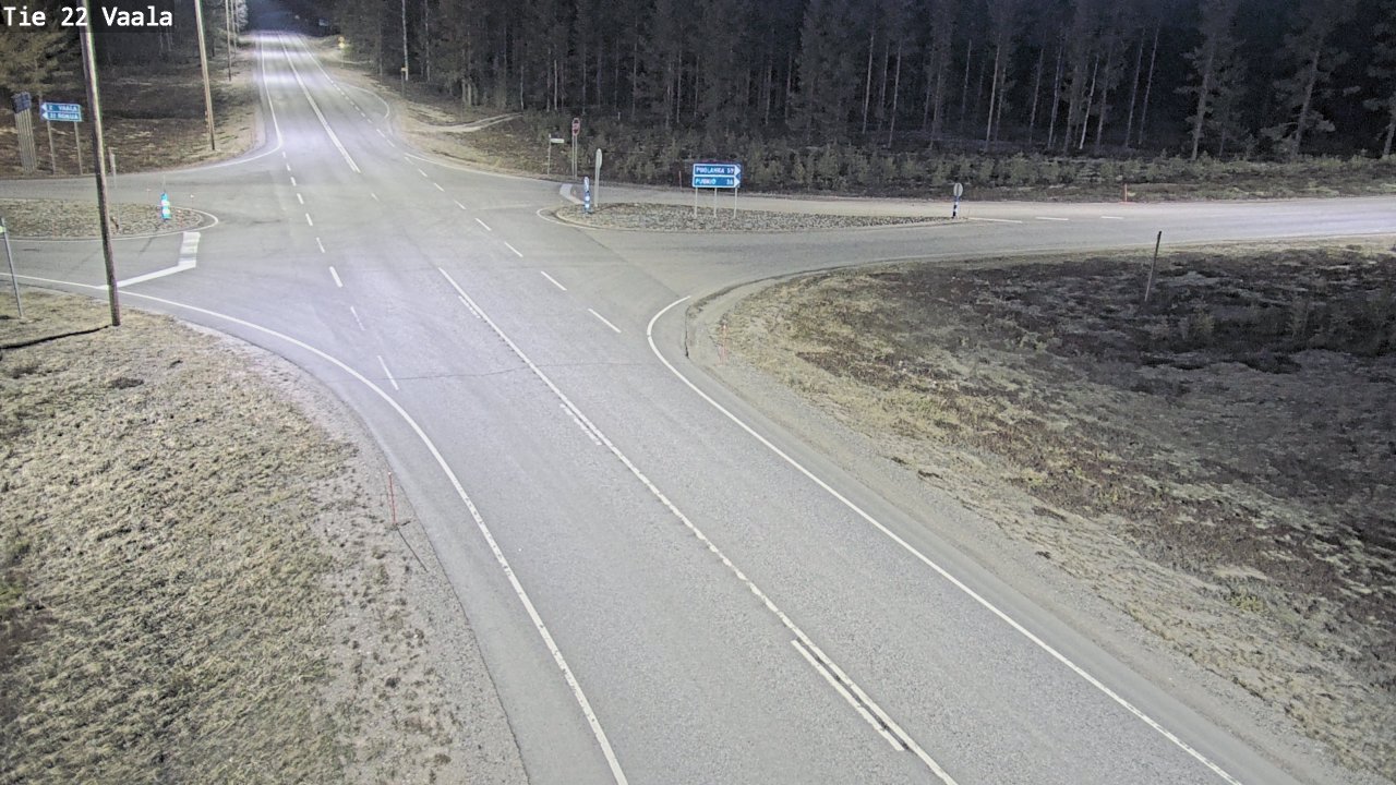 Weather Camera Image Väg 22 Vaala, Vaala, Pohjois-Pohjanmaa