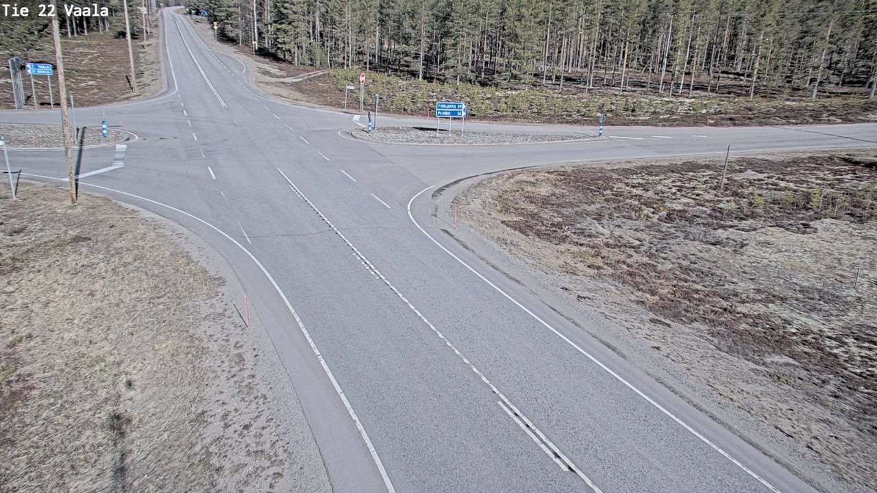 Weather Camera Image Väg 22 Vaala, Vaala, Pohjois-Pohjanmaa