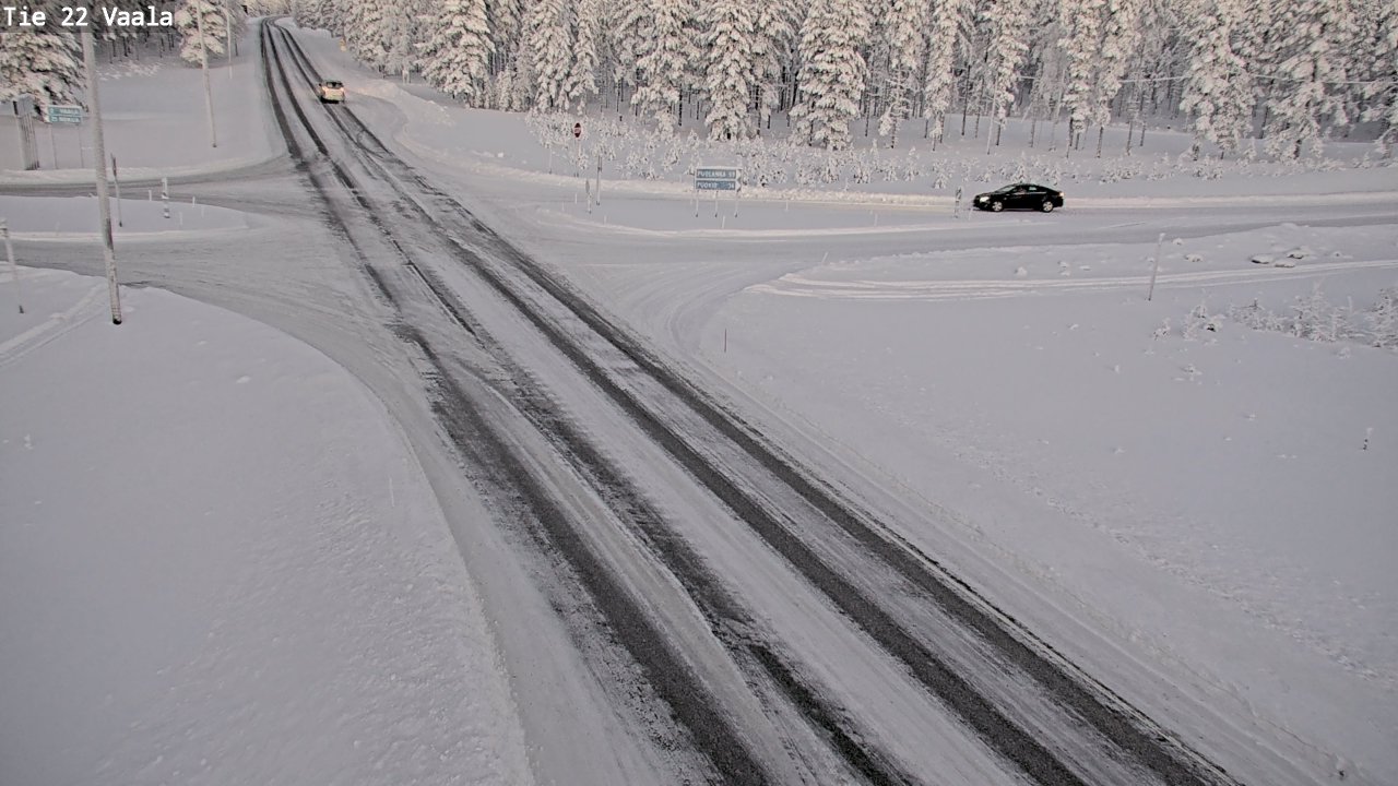 Weather Camera Image Road 22 Vaala, Vaala, Pohjois-Pohjanmaa