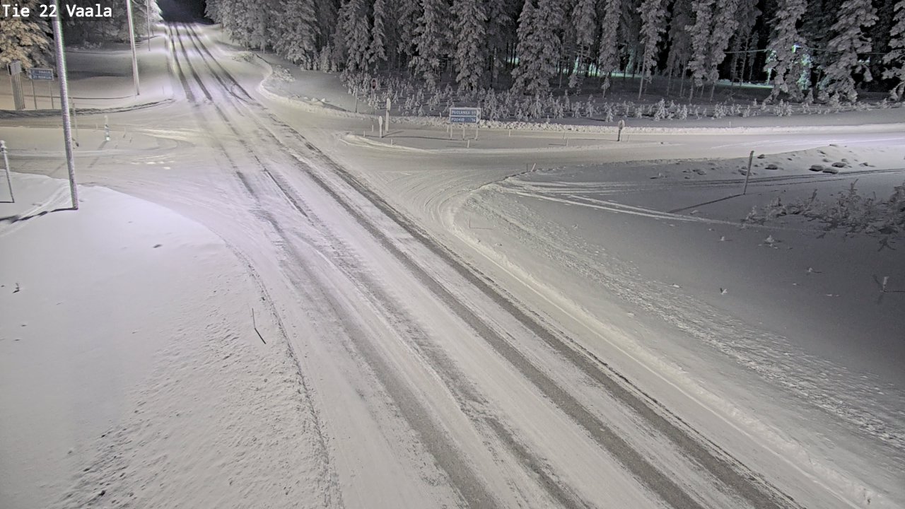 Weather Camera Image Road 22 Vaala, Vaala, Pohjois-Pohjanmaa