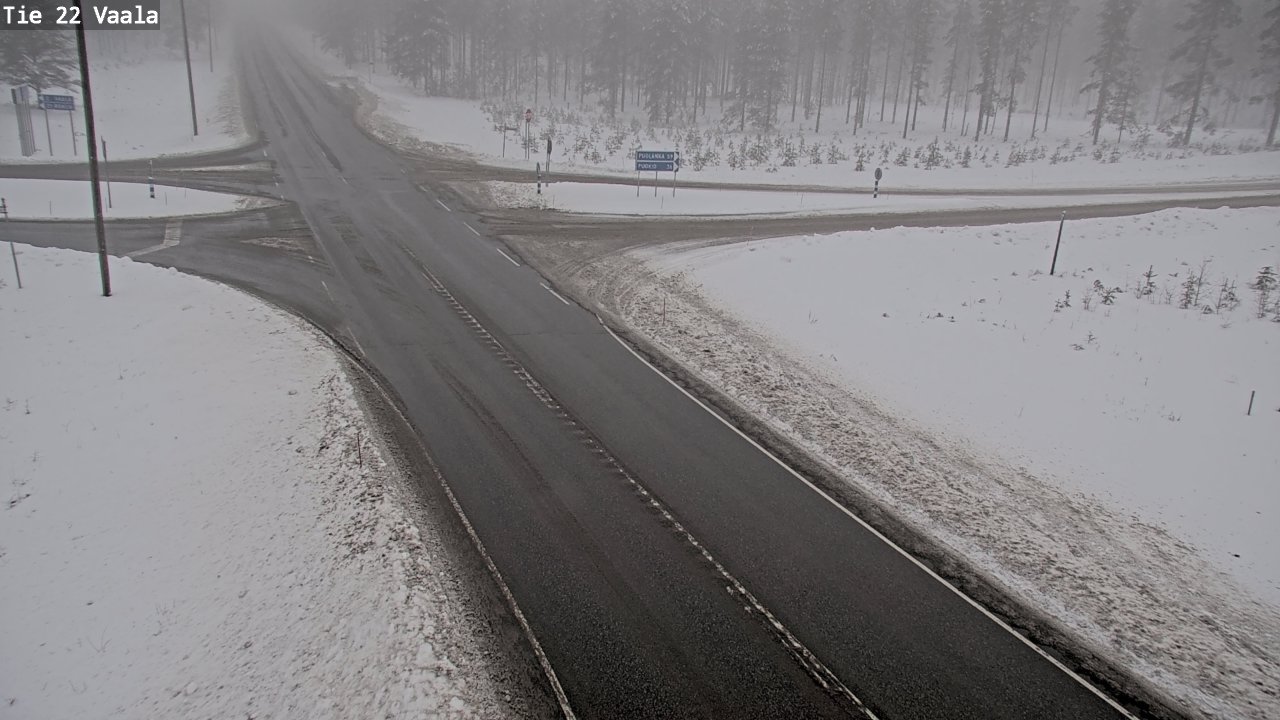 Weather Camera Image Road 22 Vaala, Vaala, Pohjois-Pohjanmaa