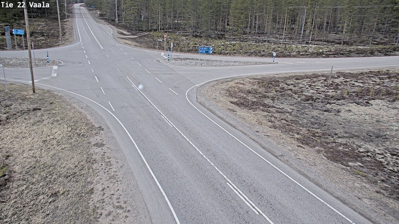 Weather Camera Image Road 22 Vaala, Vaala, Pohjois-Pohjanmaa