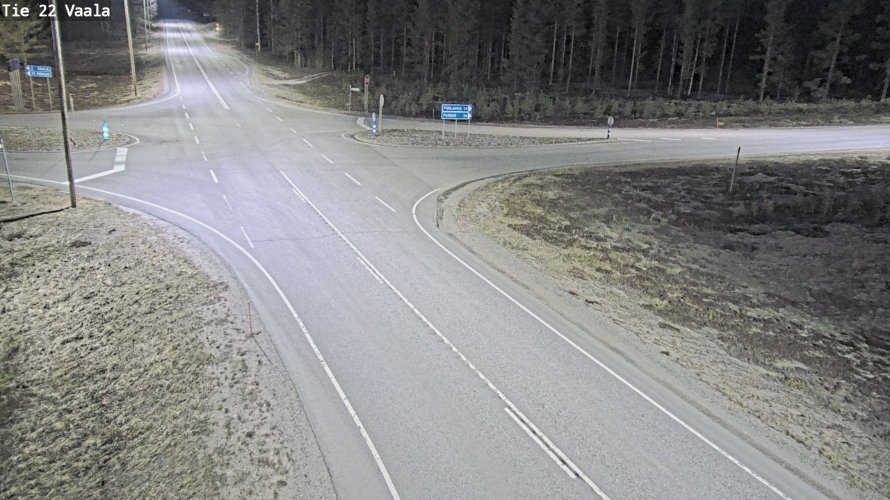 Weather Camera Image Road 22 Vaala, Vaala, Pohjois-Pohjanmaa