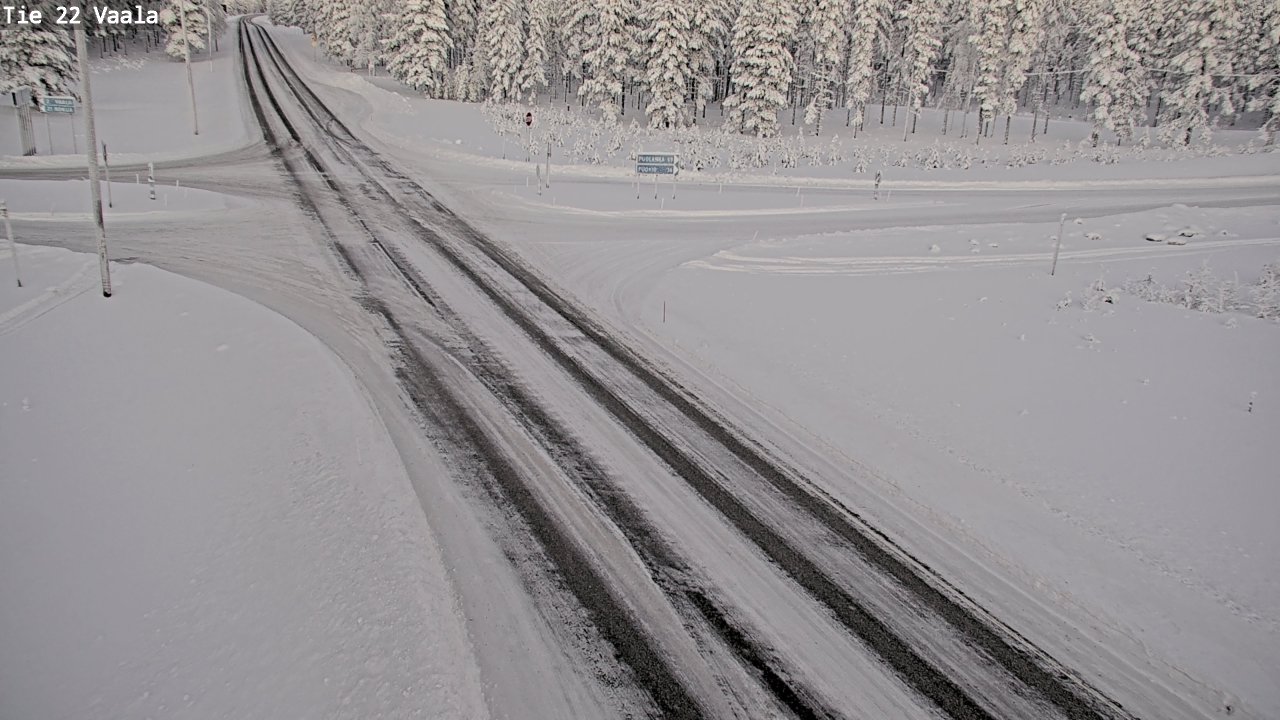 Weather Camera Image Road 22 Vaala, Vaala, Pohjois-Pohjanmaa