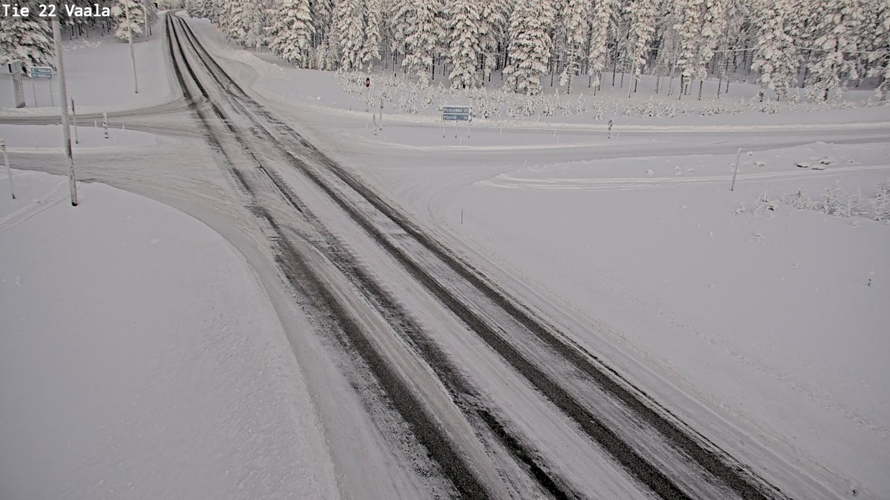 Weather Camera Image Road 22 Vaala, Vaala, Pohjois-Pohjanmaa